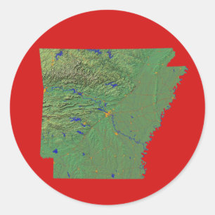 Adesivo de mapa do Arkansas