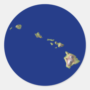 Adesivo de mapa do Havaí