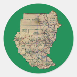 Adesivo de Mapa do Sudão