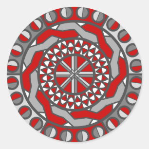 Adesivo de máquina vermelha