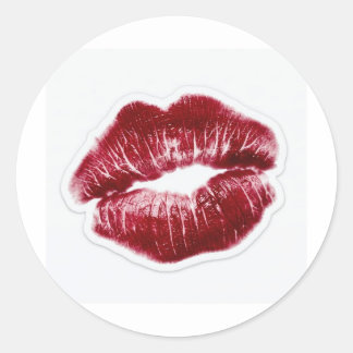 Adesivo de Marca de Beijo de Lábio Vermelho Estéti