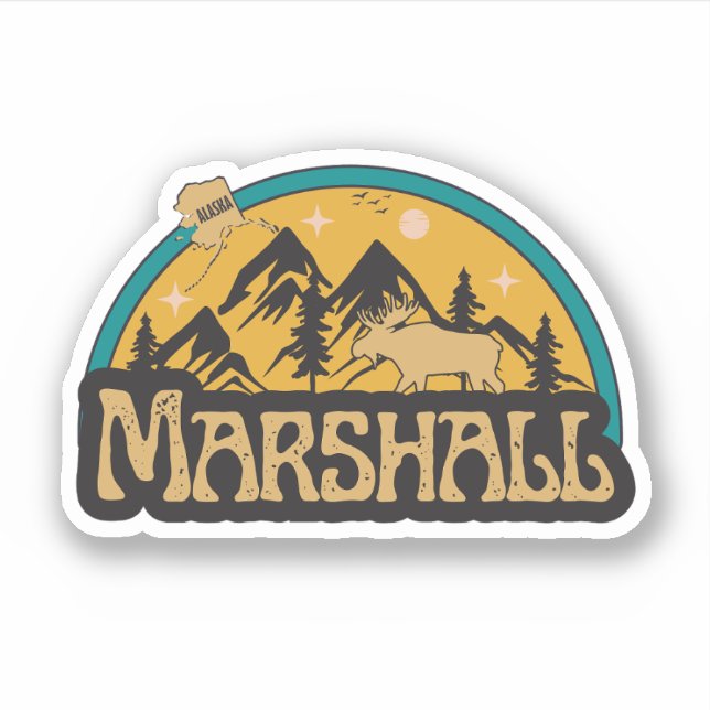 Adesivo de Marshall, Alasca (Frente)