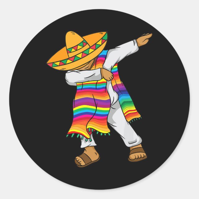 Adesivo De Mayo Dabbing mexicano Poncho Kids Toddler Boy M (Frente)