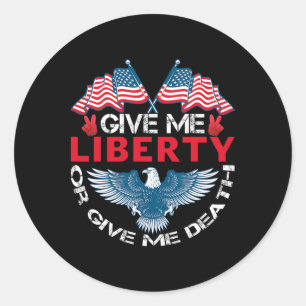 Adesivo Dê-Me Liberdade Ou Dê-Me A Morte Bandeira American