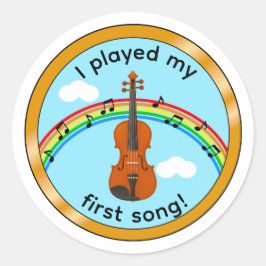 Adesivo de Medalha da Primeira Canção no Violino