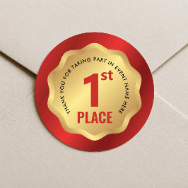 Adesivo de Medalha de Vencedor de Evento em 1º Lug