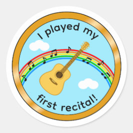 Adesivo de Medalha para Crianças de Guitarra Acúst