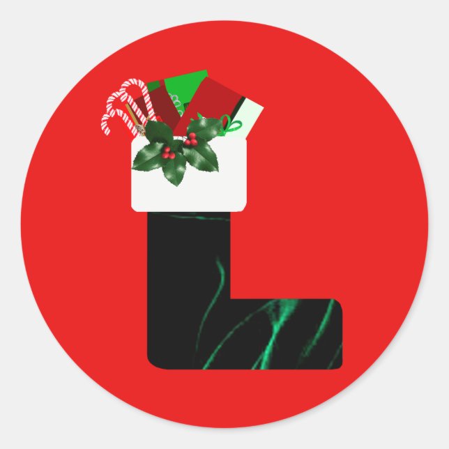 Adesivo de Meia de Natal de Veludo (Frente)