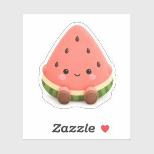 Adesivo de Melancia Kawaii Fofa