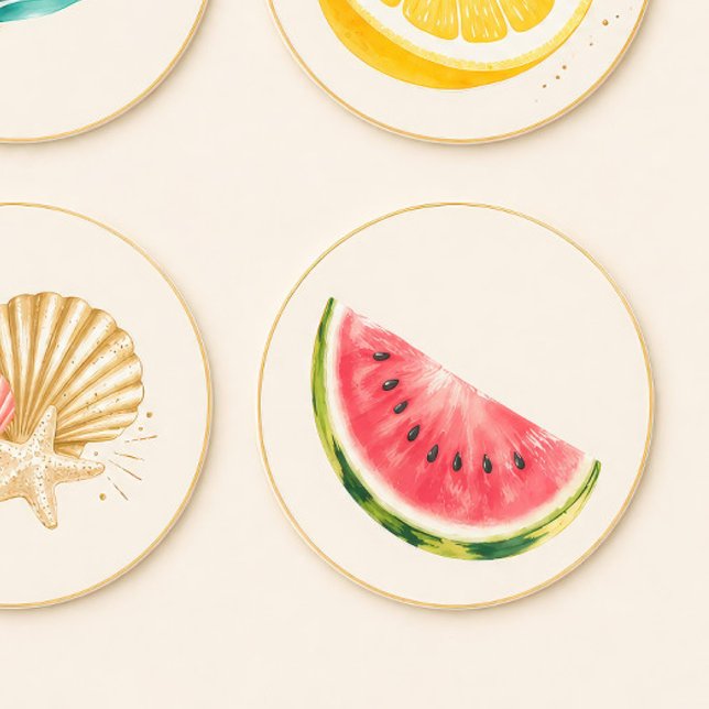 Adesivo de Melancia para Festa de Verão (Criador carregado)