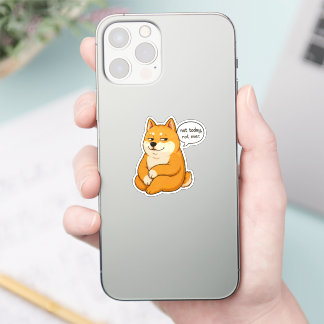 Adesivo de Meme de Cachorro Nunca Hoje