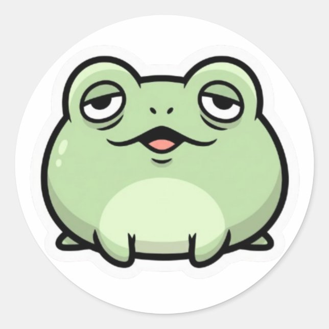 Adesivo de meme de sapo fofo | Sapo estético engra (Frente)