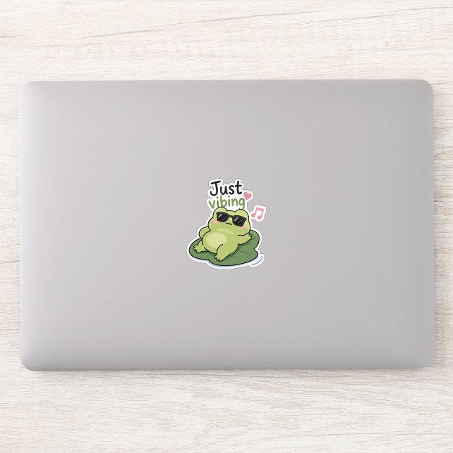 Adesivo de Meme de Sapo Introvertido – Só Vibando  (Computador)