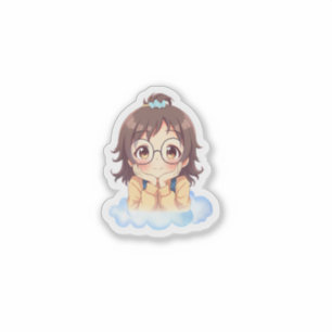 Adesivo de Menina Sonhadora Fofa e Kawaii com Esté