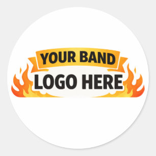 🎵 Adesivo de Merch da Banda Logo Personalizado