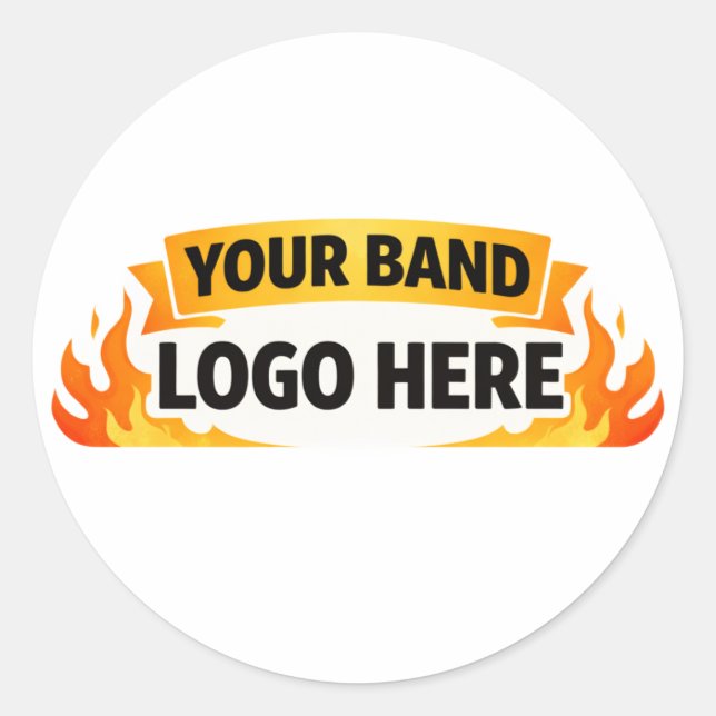 🎵 Adesivo de Merch da Banda | Logo Personalizado  (Frente)