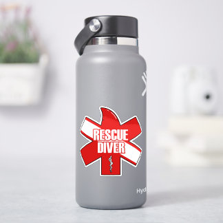Adesivo de Mergulhador de Resgate, Fonte Branca