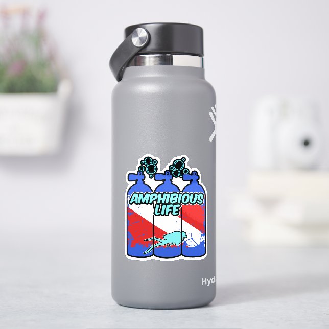 Adesivo de mergulho com vida anfíbia (HidroFlask)