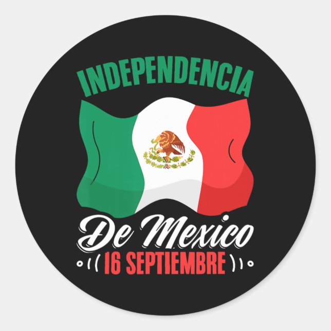 Adesivo De Mexico 16 Septiembre Independência Mexicana (Frente)