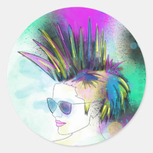 Adesivo de Mohawk Punk