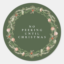 Adesivo de Moldura Floral de Natal Clássico