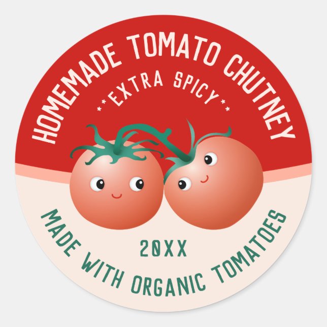 Adesivo de Molho de Tomate para suas receitas case (Frente)