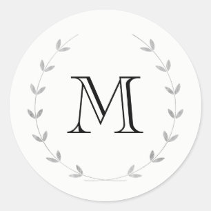 Adesivo de Monograma Prata