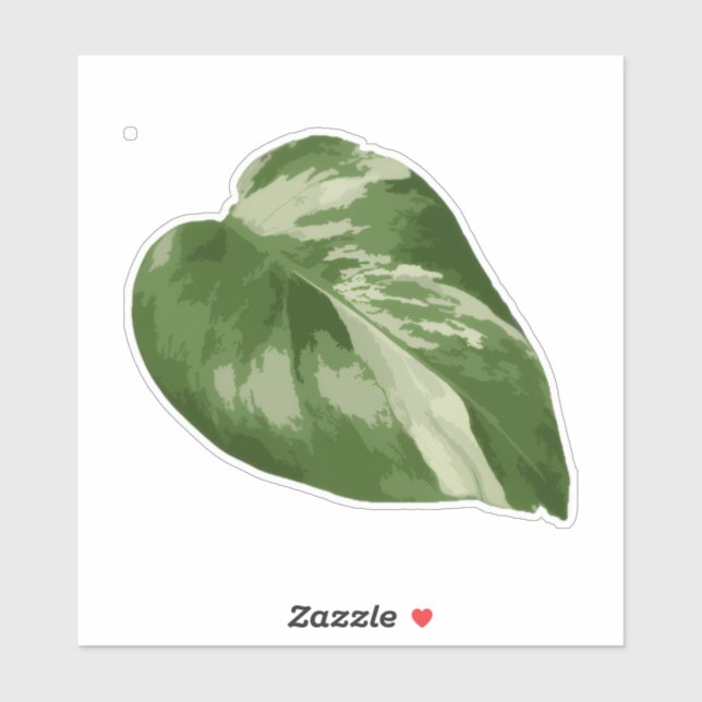 Adesivo de Monstera Variegada – Folha Cortada Clar (Folha)