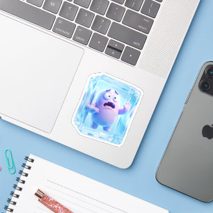 Adesivo de Monstro Roxo 3D Engraçado Congelado em