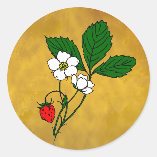 Adesivo de Morango Silvestre (Frente)