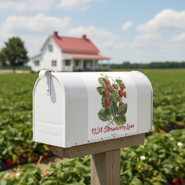 Adesivo de morangos para caixa de correio