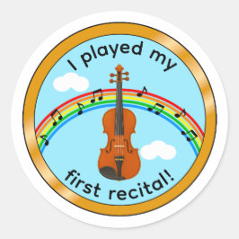 Adesivo de Motivação Medalha de Primeiro Recital d