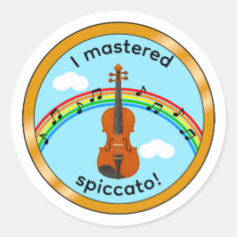 Adesivo de Motivação Medalha de Violino Spiccato p