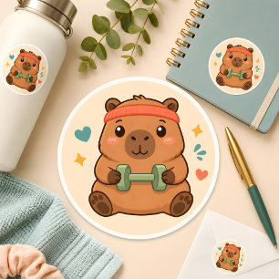 Adesivo de Motivação para Academia de Capivara Kaw