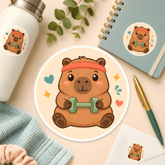 Adesivo de Motivação para Academia de Capivara Kaw