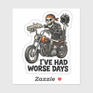 Adesivo de Motoqueiro Engraçado - Moto Tarot Morte
