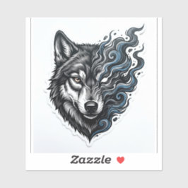 Adesivo de Motoqueiro Lobo Solitário — Adesivo de 