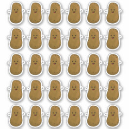 Adesivo de Muitas Batatas Felizes