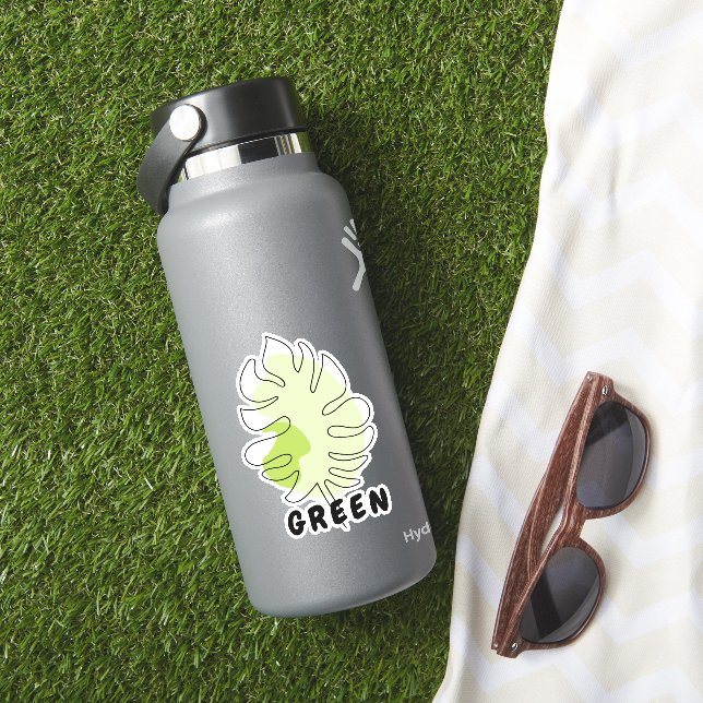 Adesivo de Na moda verde-giro (HydroFlask Insitu)