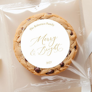 Adesivo de Natal Alegre e Brilhante