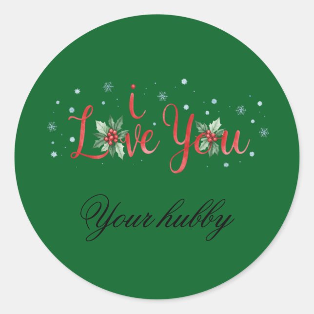 Adesivo de Natal Amor (Frente)