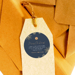 Adesivo de Natal com Logotipo de Floco de Neve Azu