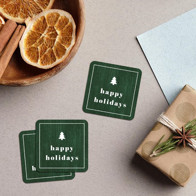 Adesivo de Natal com Textura de Madeira de Árvore  (Criador carregado)