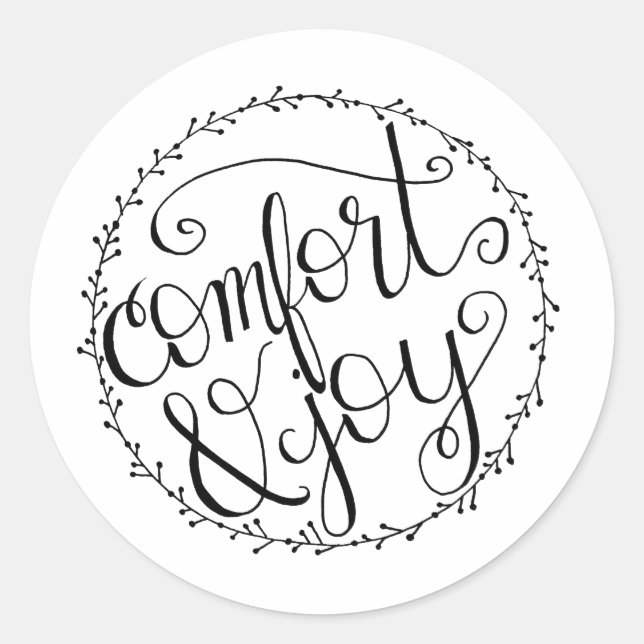 Adesivo de Natal Comfort & Joy (Frente)