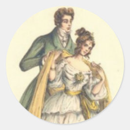 Adesivo de Natal de Estilo Vitoriano Vintage