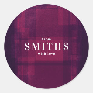 Adesivo de Natal de giz rosa e roxo