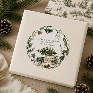 Adesivo de Natal de Grinalda Eterna Personalizada