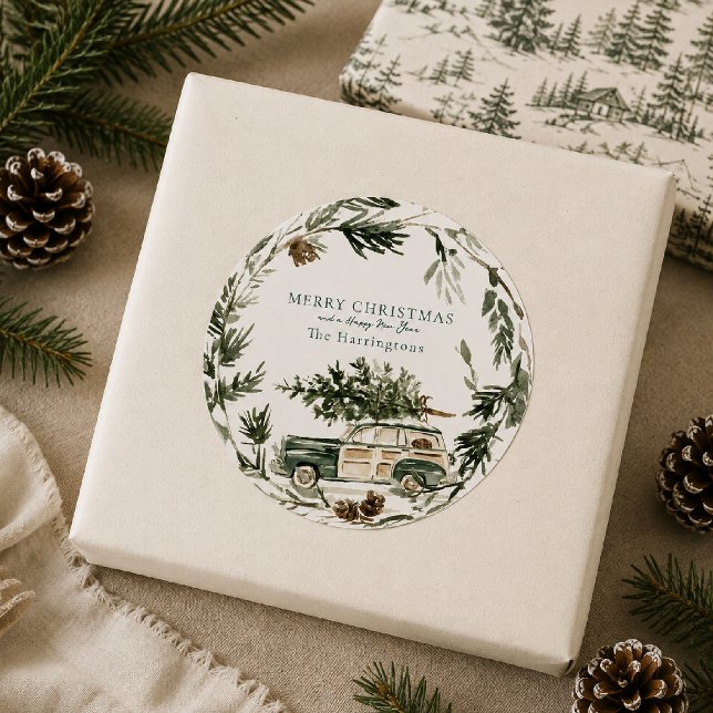 Adesivo de Natal de Grinalda Eterna Personalizada (Criador carregado)