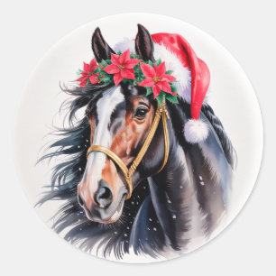 Adesivo de Natal do Cavalo Paint