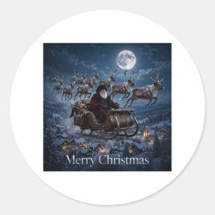 Adesivo de Natal do Voo do Papai Noel